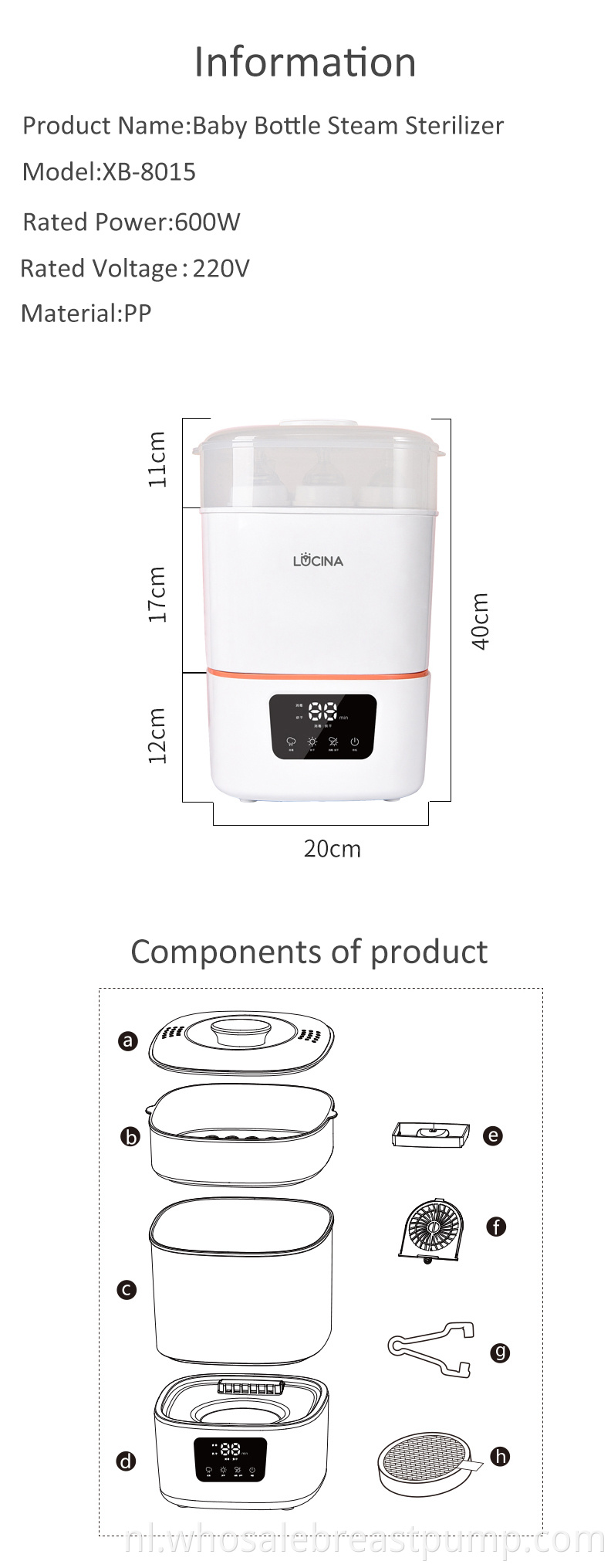 Baby Bottle Steam Sterilizer